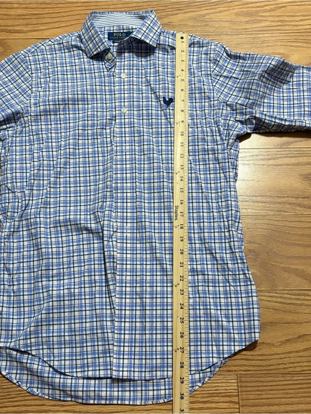 Polo Ralph Lauren Performance Plaid Button Down Gallic Rooster Shirt Medium